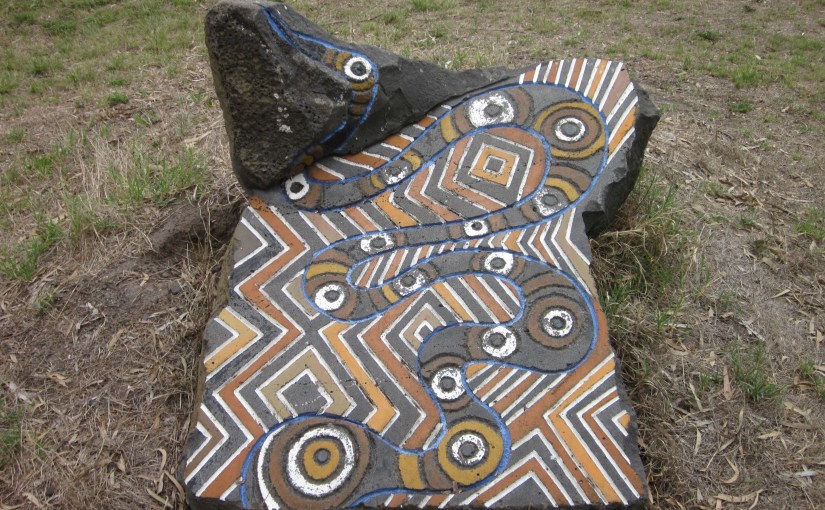 Stone I feel represents water and the river; Maribyrnong River 2015