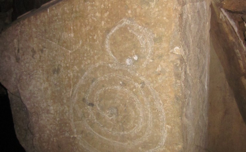 Rock art Four Knocks Tomb Ireland 2010